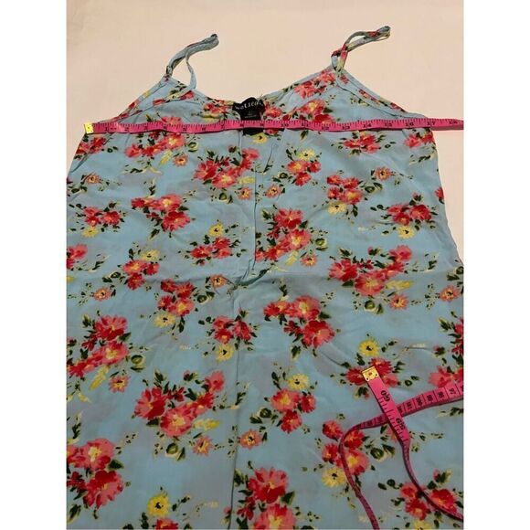 Wet Seal light blue floral mini dress with pink accent flowers - Picture 3 of 5